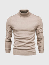 Pull Col Roulé Homme en Coton Doux, Design Intemporel