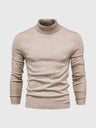 Pull Col Roulé Homme en Coton Doux, Design Intemporel