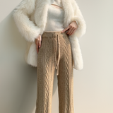 Damen-Freizeithose aus Strick – Bequeme weite Hose mit elastischem Bund