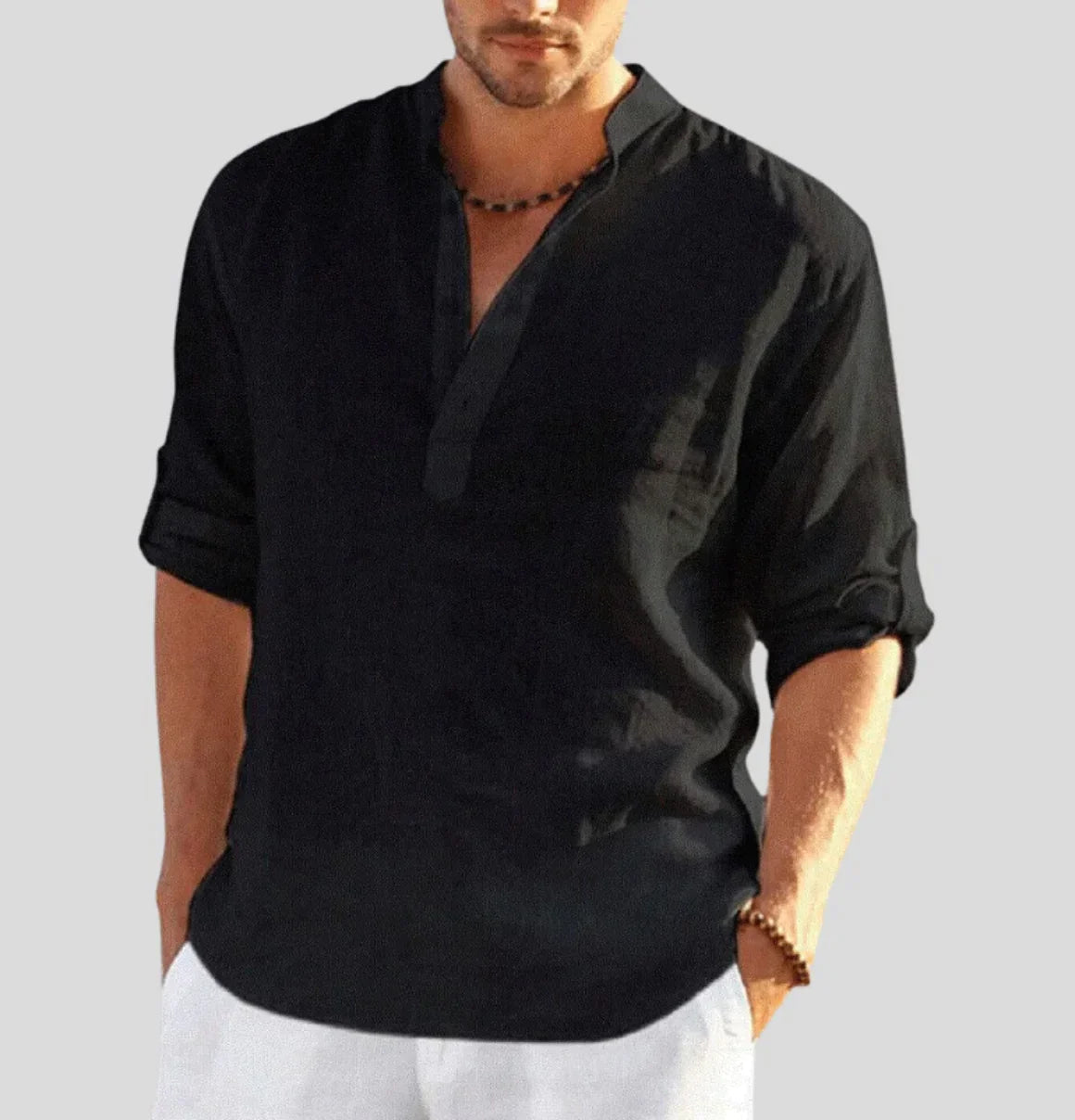 Chemise en lin élégante pour homme - Raffinée et Confortable