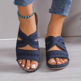 Bequeme orthopädische Sandalen mit Keilabsatz und Belüftung