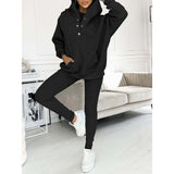 Damen-Trainingsanzug – Bequeme Kleidung mit Knopfpullover