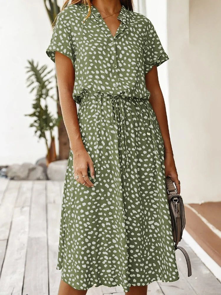Robe Midi Élégante d'Été pour Femmes