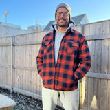 Men's Winter Flannel Vest with Quilted Lining