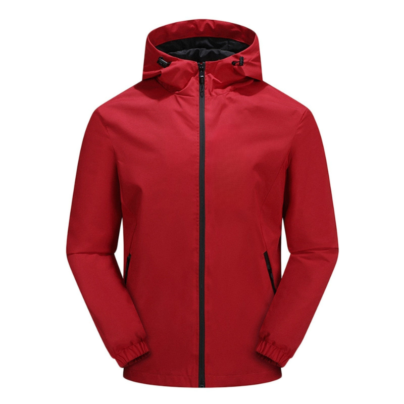 Softshell-Jacke Herren – Windjacke mit Kapuze und Reißverschlusstaschen