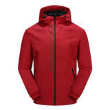 Softshell-Jacke Herren – Windjacke mit Kapuze und Reißverschlusstaschen