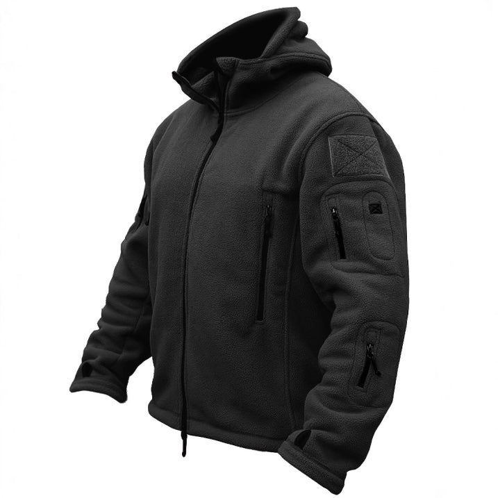 Herren-Fleecejacke – Warmer Mantel mit Reißverschluss und Kapuze für den täglichen Gebrauch