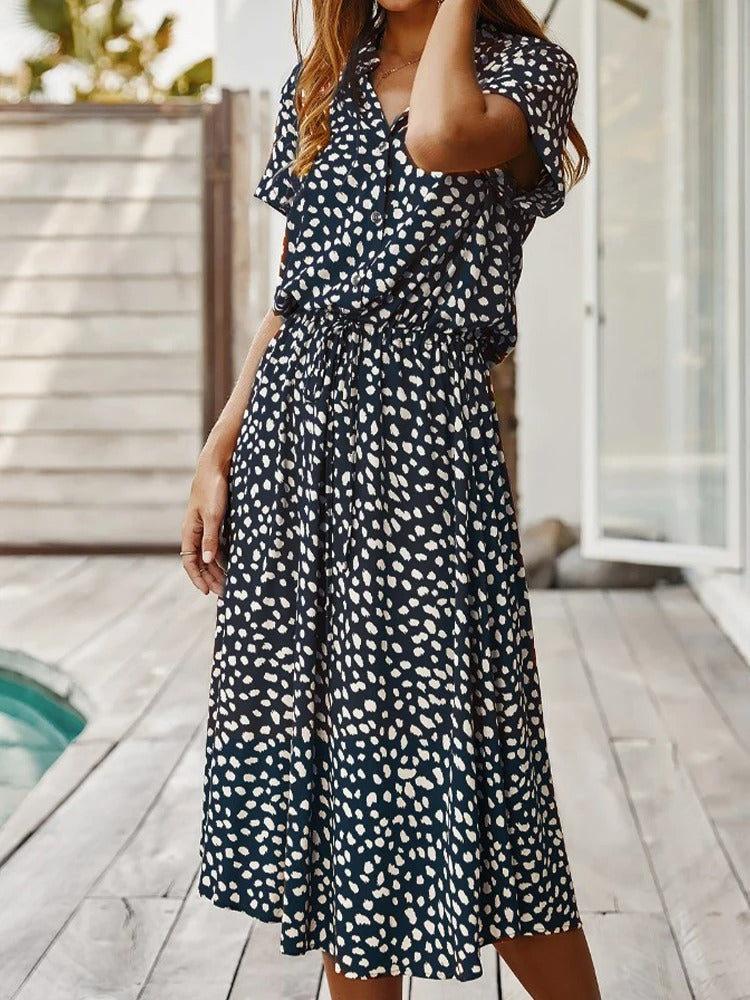 Robe Midi Élégante d'Été pour Femmes