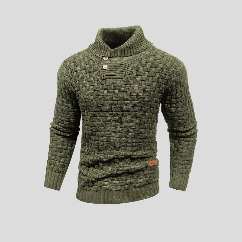 Herren Strickpullover – Warmer Pullover mit Kragen und klassischem Design