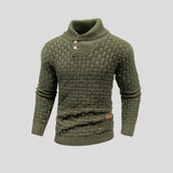 Herren Strickpullover – Warmer Pullover mit Kragen und klassischem Design