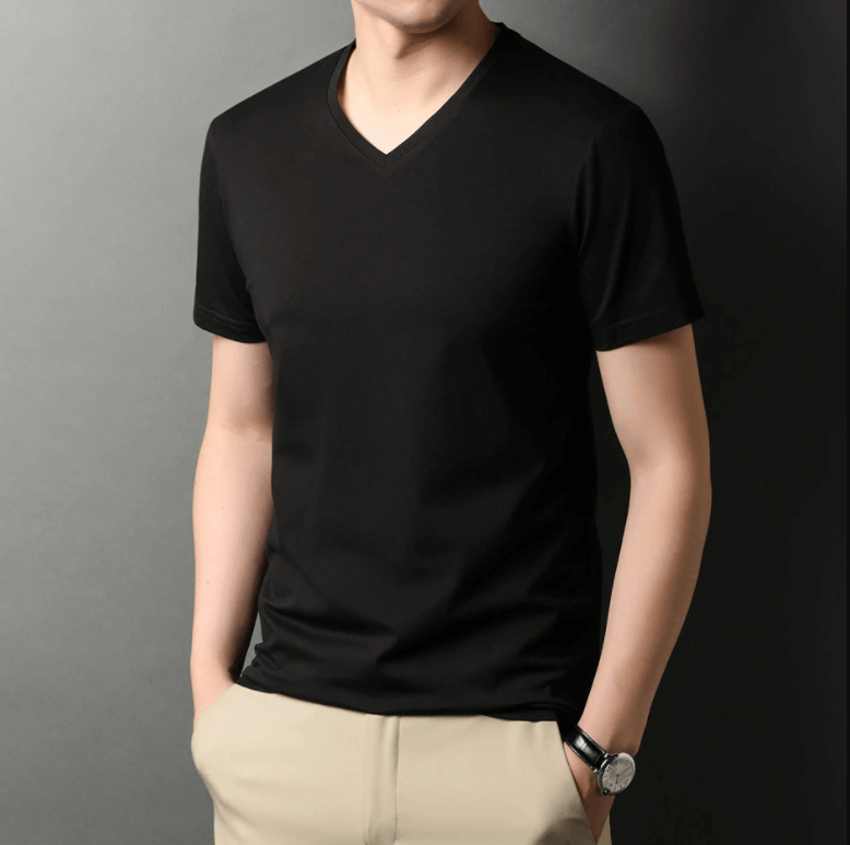 T-shirt Homme Col V Ajusté