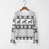Women's Christmas Sweater – Classic Winter Sweater with Reindeer & Snowflakes