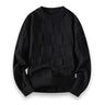 Herrenpullover mit strukturiertem Muster – Moderner Rundhalspullover aus Strickware