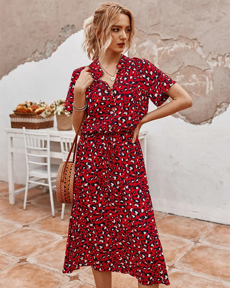 Robe Midi Élégante d'Été pour Femmes