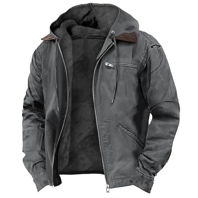 Herren-Fleecejacke – Warmer Wintermantel mit weichem Futter