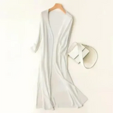 Langer eleganter Damen-Gilet mit Komfort und Stil