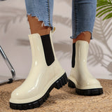 Women's Chelsea Rain Boots – Waterproof Ankle Boots with Thick Sole