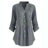 Blouse longue pour femme avec manches bouffantes - Chic et polyvalente