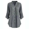 Blouse longue pour femme avec manches bouffantes - Chic et polyvalente