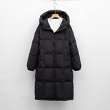 Lange gesteppte Damenjacke – Warme Winterjacke mit Kapuze