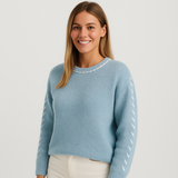 Pull Femme Tricoté – Doux, Chaud & Design Élégant avec Détails