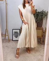 Plissiertes ärmelloses Kleid - Elegantes und bequemes Design