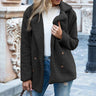 Oversize Damenmantel aus Teddy-Stoff mit doppelter Knopfleiste im lässigen Stil