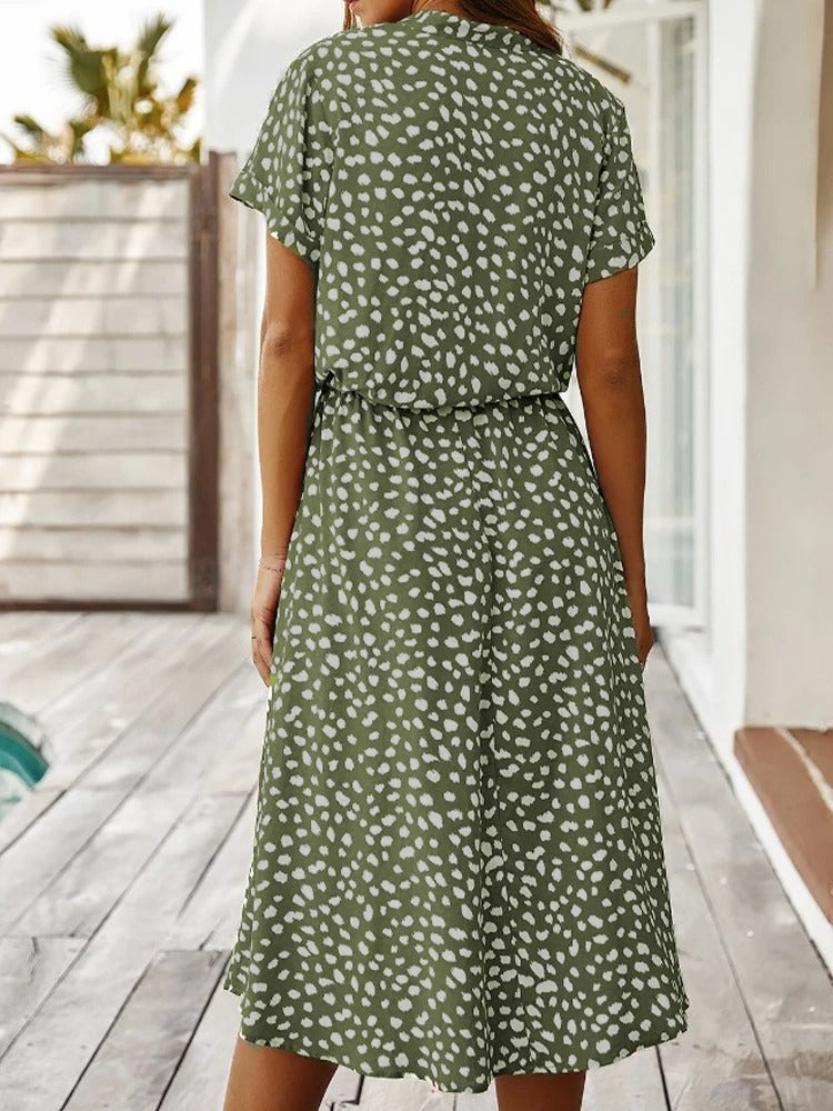 Robe Midi Élégante d'Été pour Femmes
