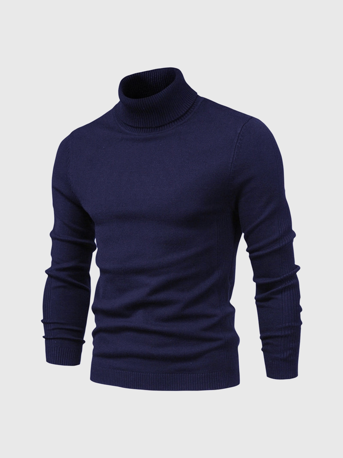 Pull Col Roulé Homme en Coton Doux, Design Intemporel