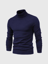 Pull Col Roulé Homme en Coton Doux, Design Intemporel