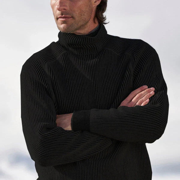 Herrenpullover mit Kragen – Warmer, gerippter Pullover mit elegantem Schnitt