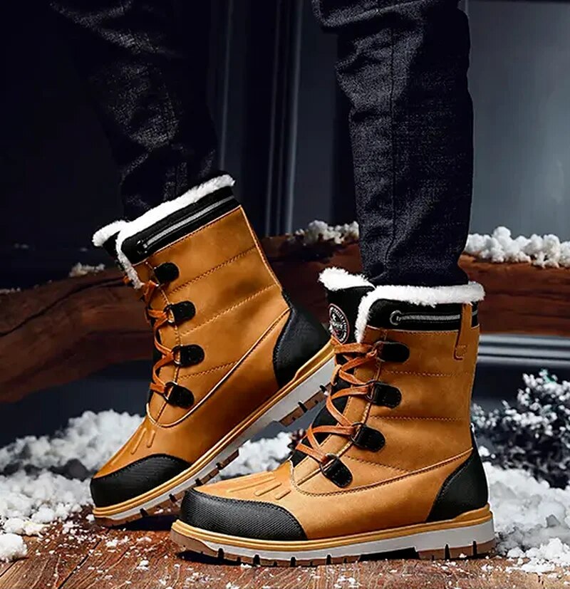 Men's winter boots with warm lining – Comfortable grip & outdoor style