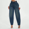 Jeans mit hoher Taille und weiter Passform – Bequeme und stylische Damenhose