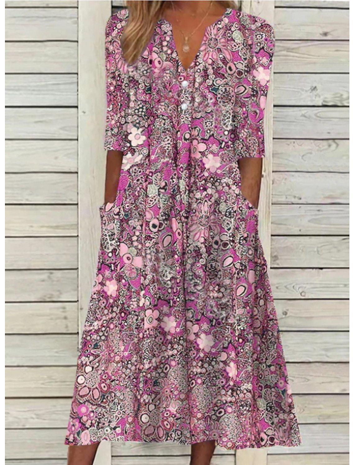 Elegantes Sommerkleid mit Bequemer Bauchbedeckung