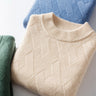Herrenpullover uni – Weicher Strickpullover mit dezentem Muster
