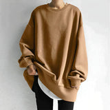 Oversize Damen Sweatshirt mit Rundhalsausschnitt und langen Ärmeln