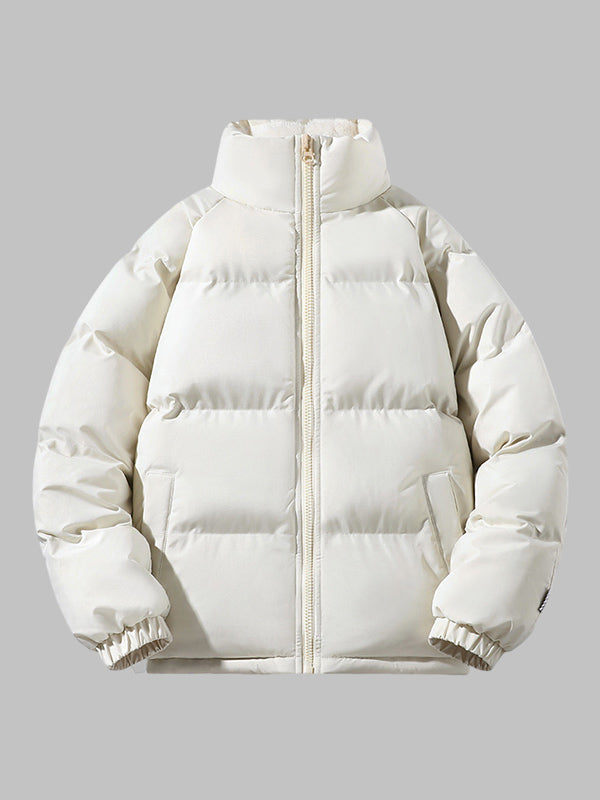 Gepolsterte Herren-Winterjacke – Warmer Mantel mit Stehkragen und Futter