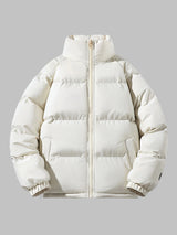 Gepolsterte Herren-Winterjacke – Warmer Mantel mit Stehkragen und Futter