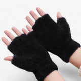 Warme fingerlose Winterhandschuhe – weiche Handschuhe für Damen