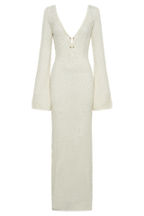 Robe d'Été Blanche Élégante à Manches Amples