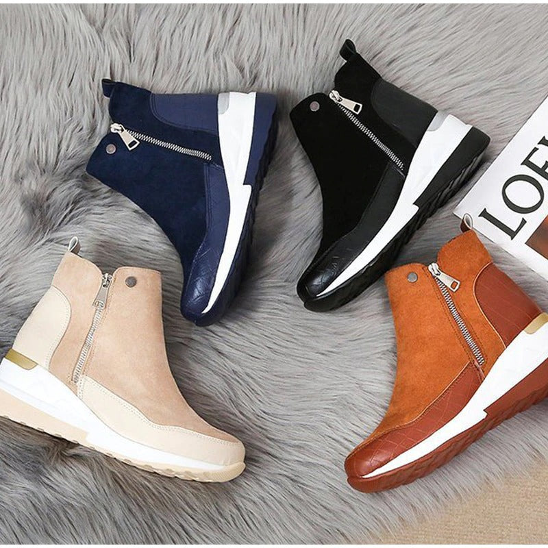 Women's ankle boots – Sporty winter boots with soft lining