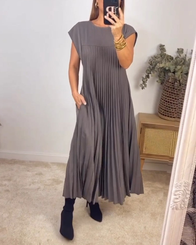 Plissiertes ärmelloses Kleid - Elegantes und bequemes Design