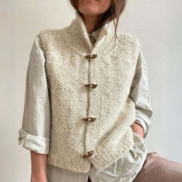 Strickweste mit Stehkragen für Damen