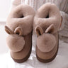 Chaussons d’Hiver Lapin Pompon – Pantoufles Douces et Chaudes d’Intérieur