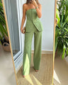 Elegantes Ensemble mit schulterfreiem Top und Hose