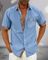 Chemise Homme à Manches Courtes Élégante