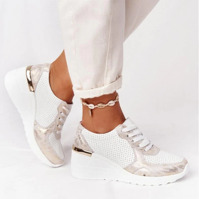 Elegant Wedge Heel Baskets with Ventilation