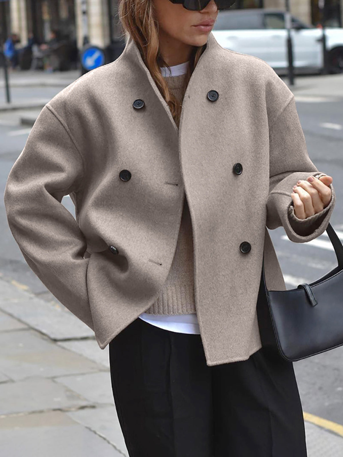 Manteau Oversize à Boutons pour Femmes - Élégant et Confortable