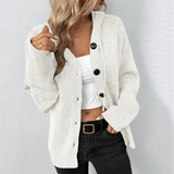 Warme Strickweste für Damen mit Knöpfen