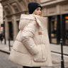 Manteau d'Hiver Imperméable Femme avec Doublure en Duvet et Capuche